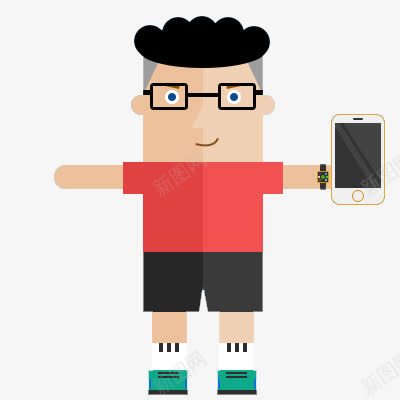 拿手机的男孩png免抠素材_88icon https://88icon.com H5页面素材 促销 促销图案 升值 卡通人物 扁平人物 扁平化人物 电商卡通人物 红包 网页设计卡通 金币 金钱
