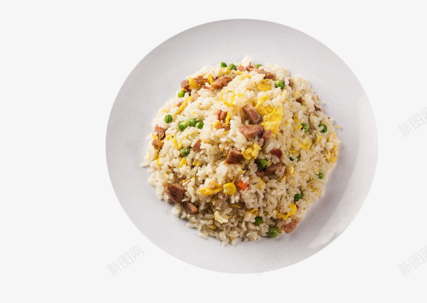 好看可口火腿炒饭png免抠素材_88icon https://88icon.com 可口 好吃 家常菜 火腿炒饭 白盘子 粒粒分明 蛋花 香喷喷