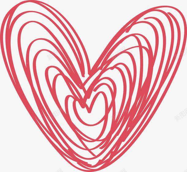 红色线条爱心花纹png免抠素材_88icon https://88icon.com 儿童日记 手绘的爱心 手账爱心 涂鸦爱心 矢量png 红色爱心 线条爱心
