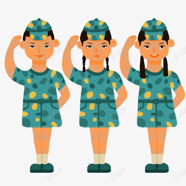新生军训卡通人物psd免抠素材_88icon https://88icon.com 军训 卡通 可爱 唯美 大学 学姐 学生 学长 开学 教官 新生 方队 线条 老师 装饰 队伍