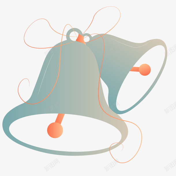 婚礼装饰铃铛png免抠素材_88icon https://88icon.com 婚礼 小清新 简约 结婚 装饰 铃铛