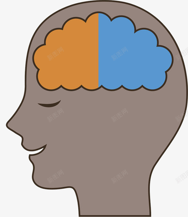 手绘灰色人脑png免抠素材_88icon https://88icon.com 云朵 人物侧脸 人脑 人脑拼图 创意 微笑侧脸 手绘 灰色 研究 表情