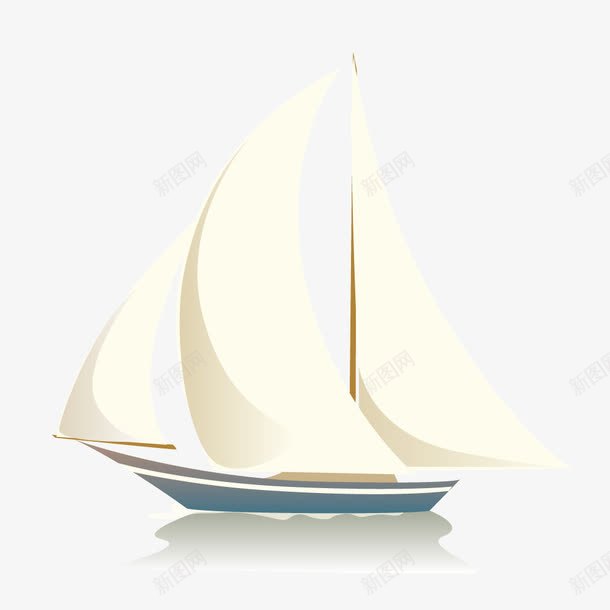 卡通小帆船png免抠素材_88icon https://88icon.com 卡通小船 帆船 白色 矢量白色帆船