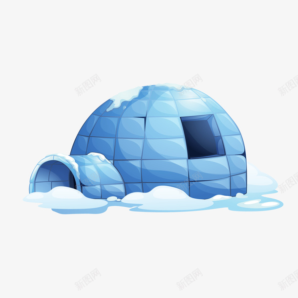 卡通北极的建筑物矢量图ai免抠素材_88icon https://88icon.com 冰块 北极 南极 卡通 建筑物 房屋 矢量图