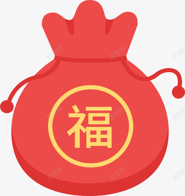 手绘春节福袋png免抠素材_88icon https://88icon.com 手绘福袋 春节福袋 矢量福袋 福袋