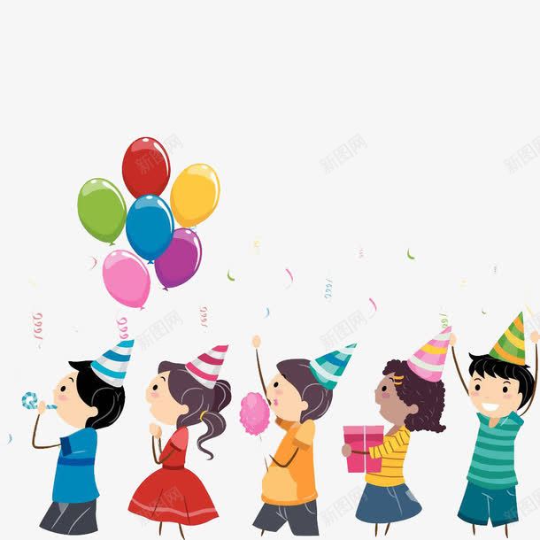 排队送礼物png免抠素材_88icon https://88icon.com 伙伴 充气 卡通 彩色气球 手绘 生日礼花 礼物 礼花 红裙子