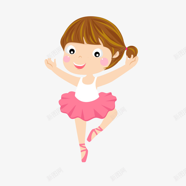 跳芭蕾舞的女孩矢量图ai免抠素材_88icon https://88icon.com 人物设计 卡通 女孩 练习 舞蹈 芭蕾舞 矢量图
