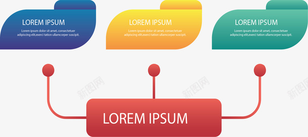 彩色总分结构图表矢量图ai免抠素材_88icon https://88icon.com 信息图表 彩色图表 总分 总分图表 总分结构 矢量png 矢量图