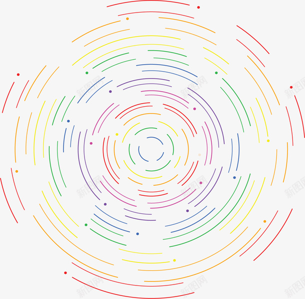 漩涡彩色线条花纹矢量图ai免抠素材_88icon https://88icon.com 彩色线条图 漩涡花纹 矢量png 矢量图 线性花纹 线条花纹 艺术感 艺术花纹