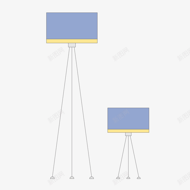 手绘卡通蓝色落地灯png免抠素材_88icon https://88icon.com 台灯 家具 家居装修 插画 照明 简欧家具 落地灯 落地灯简笔画 装饰
