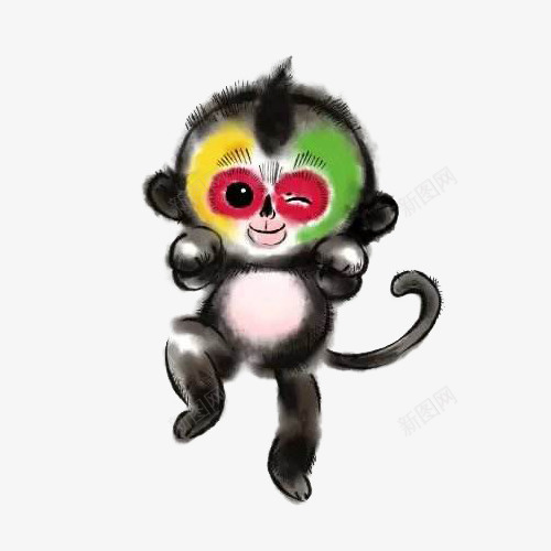 中国风水墨画一只可爱的眨眼睛的png免抠素材_88icon https://88icon.com 中国风 中国风水墨画一只可爱的眨眼睛的小猴子免抠免费下载 十二生肖 可爱 年画 新年 水墨 水墨猴子 水彩 猴子 猴年 眨眼睛