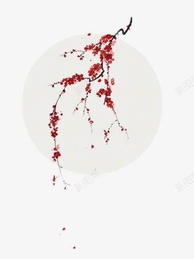 梅花png免抠素材_88icon https://88icon.com 中国风山水画 中国风手绘图 中国风插画 中国风装饰图