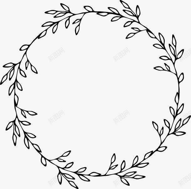 黑白花环png免抠素材_88icon https://88icon.com 底纹 底纹背景 文化艺术 现代纹样 花纹底纹 装饰图案 设计 黑白花环