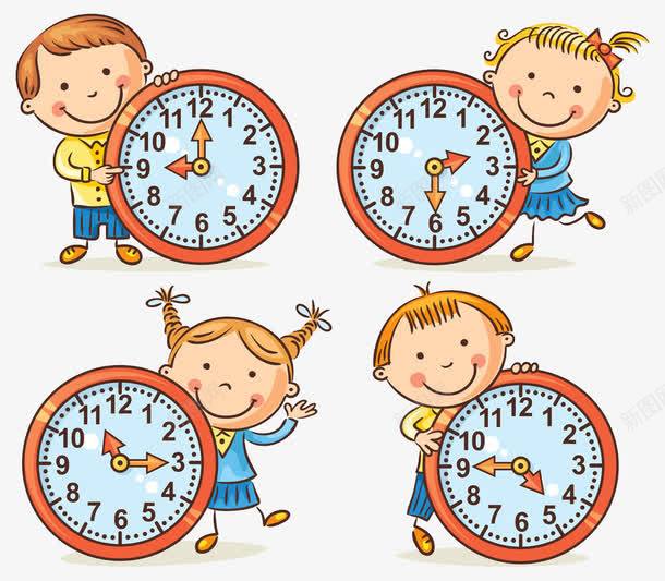 小女孩与时钟png免抠素材_88icon https://88icon.com 卡通 可爱 小女孩 小孩子 小朋友 小朋友看时间 小朋友认时钟 小男孩 手绘 时钟 时间动画 时间盘 火柴人