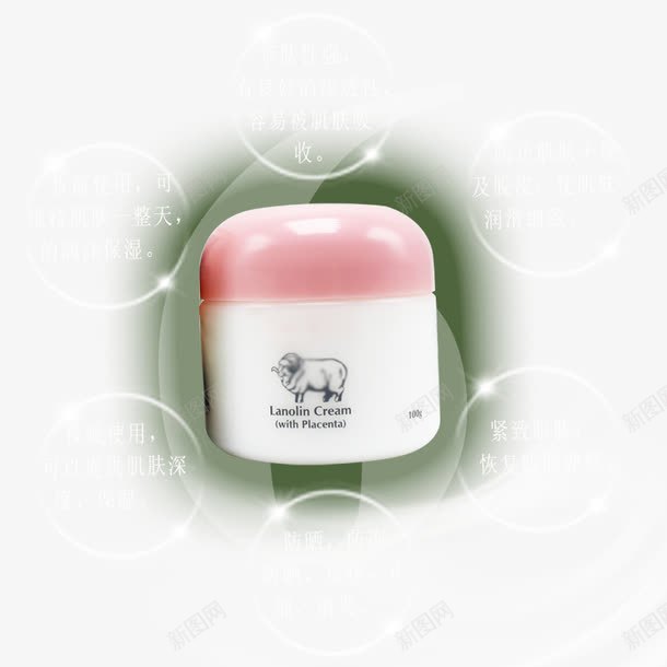 绵羊油功效png免抠素材_88icon https://88icon.com 保湿 功效图 天然 宝贝详情页 护肤品 绵羊油面霜 补水