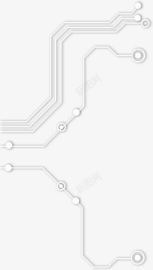 电路图png免抠素材_88icon https://88icon.com 电线图 电路板贴图 白色 线路 连接