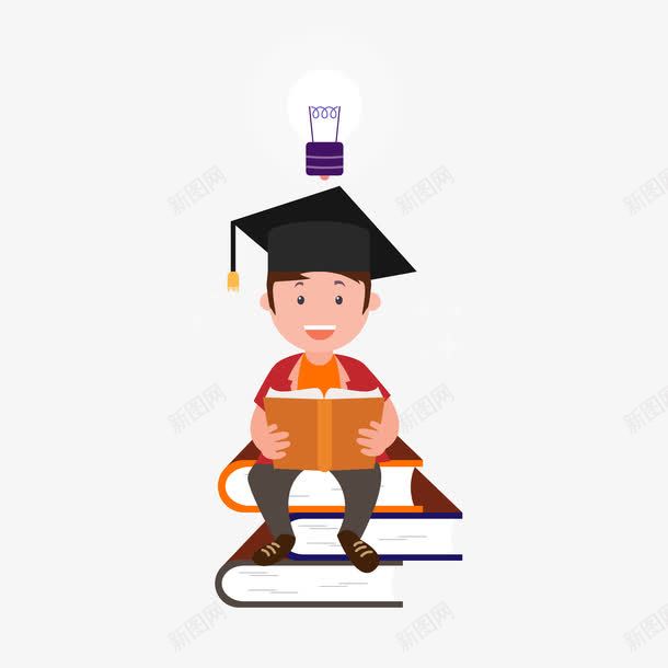 卡通学生png免抠素材_88icon https://88icon.com 人物 卡通手绘 平面设计 教育 莘莘学子