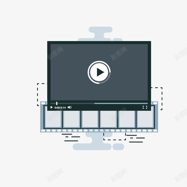 灰色电脑点击按钮png免抠素材_88icon https://88icon.com 三角形 商务 灰色 点击 电脑 祥云 科技 胶片