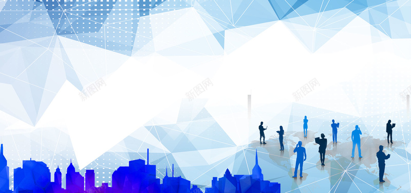 科技感人才招聘海报psd设计背景_88icon https://88icon.com 人物剪影 几何 地图 建筑物 扁平 招聘季 科技感 科技招聘 高薪诚聘