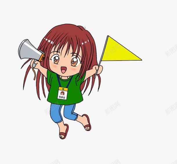 绿色衣服拿黄色小旗的导游png免抠素材_88icon https://88icon.com 三角形 卡通 号外号外 大喇叭 导游小人 导游旗 素材 绿色 黄色