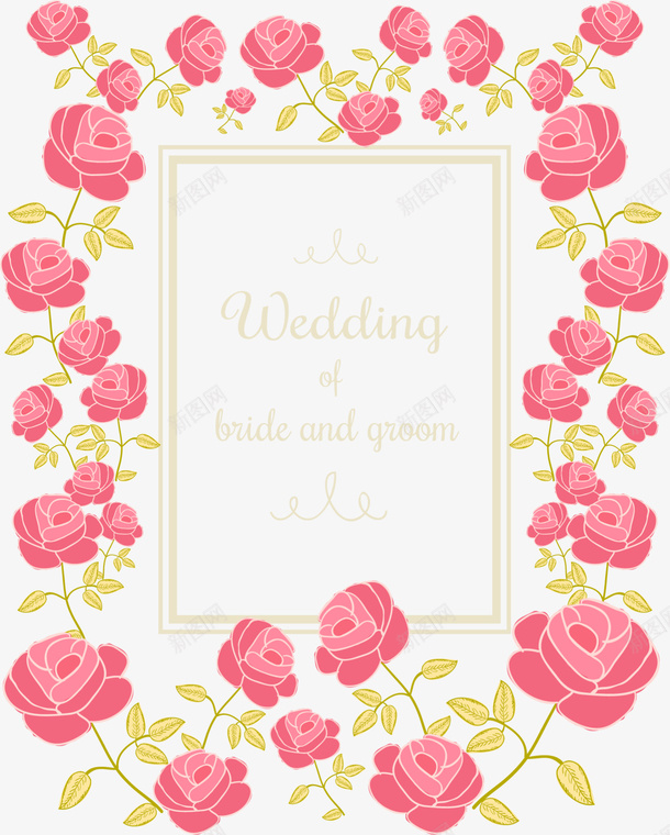 红色情人节玫瑰花框架png免抠素材_88icon https://88icon.com wedding 婚姻 婚礼 新婚 浪漫 爱情 玫瑰花 花朵框架