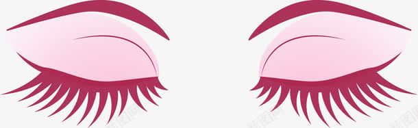 扁平闭着的眼睛png免抠素材_88icon https://88icon.com 五官 双眼皮 口鼻 扁平 眼睛 睫毛