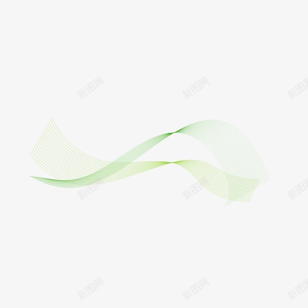 绿色三维曲线弯折线条png免抠素材_88icon https://88icon.com 三维 弯折 曲线 线条 绿色