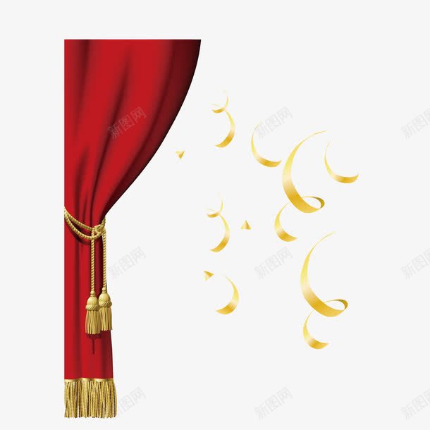 红色舞台幕布装饰png免抠素材_88icon https://88icon.com 会议布置 帘子 帷幔 幕布 掀开幕布 海报素材 窗帘 红色 舞台 节日元素 表彰会 长幕布