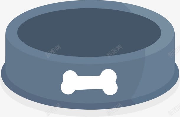 狗吃饭的碗png免抠素材_88icon https://88icon.com 狗粮盒子 狗骨头 矢量装饰 装饰 骨头