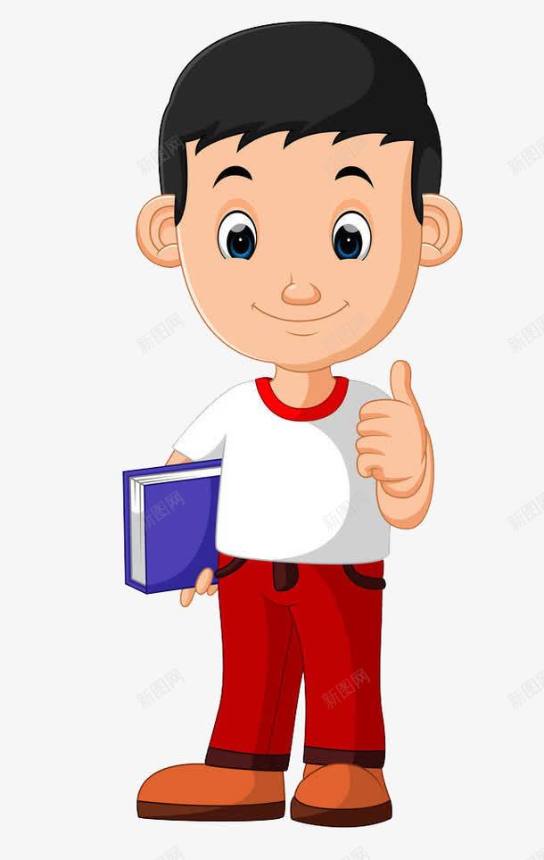 抱着书竖大拇指的男孩png免抠素材_88icon https://88icon.com 书本 人物 儿童 卡通人物 学习 学生 抱着书 抱着书的人 男士 男孩 男生