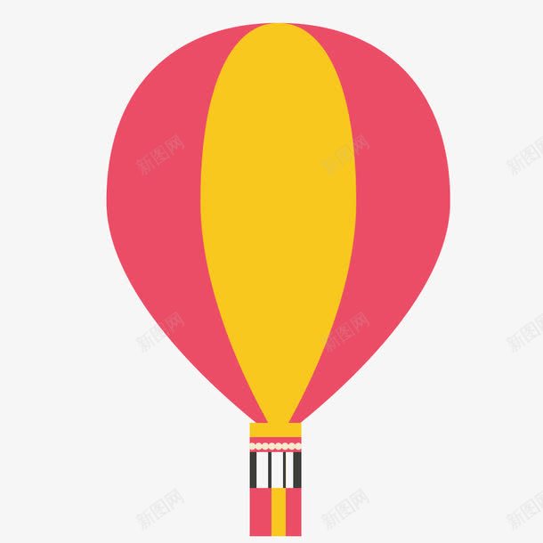 扁平化飞的氢气球png免抠素材_88icon https://88icon.com 天灯 天空 晴天 气球 红色 黄色