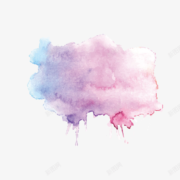 紫色彩色渐变笔触png免抠素材_88icon https://88icon.com 彩色 水彩 渐变 画笔笔触 笔触