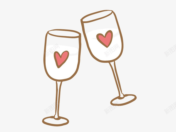 酒杯对杯婚礼卡通png免抠素材_88icon https://88icon.com 卡通素材 婚礼卡通 婚礼矢量 婚礼素材 酒杯