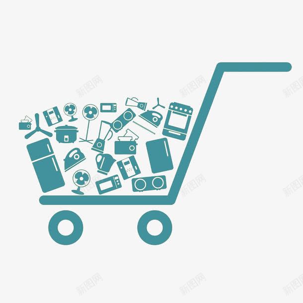 简约的琳琅满目购物车png免抠素材_88icon https://88icon.com 买东西 买东西疯狂购物 买卖 交易 海淘 爱TA就购了 购物车