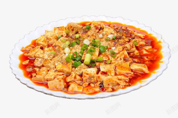 麻婆豆腐png免抠素材_88icon https://88icon.com 中式菜品 碟子 豆腐