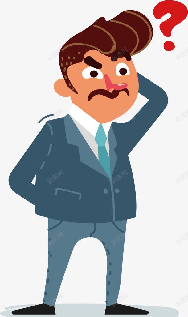 烦恼表情的男人png免抠素材_88icon https://88icon.com 充满疑惑 发问 提出疑问 满脸问号 烦恼的人 疑问 矢量素材
