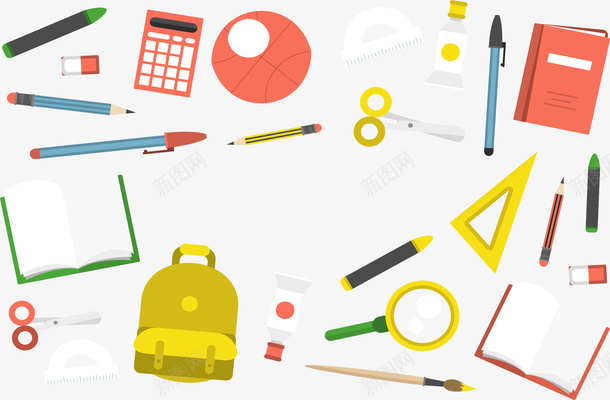 开学季文具书本花纹矢量图ai免抠素材_88icon https://88icon.com 书本花纹 卡通花纹 开学季 文具花纹 矢量png 花纹 矢量图