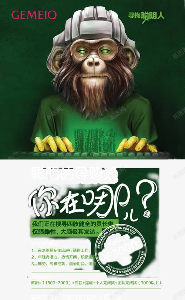 招聘海报png_88icon https://88icon.com 招聘 敲键盘 码农 程序员 绿色背景