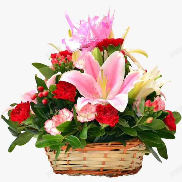 花与篮子png免抠素材_88icon https://88icon.com 百花 礼物 艳丽 鲜花