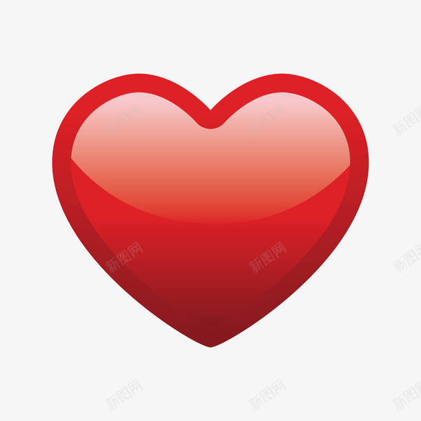 红色渐变光泽心形元素矢量图ai免抠素材_88icon https://88icon.com 反光 心形 情人节 渐变 红色 节日 装饰 矢量图