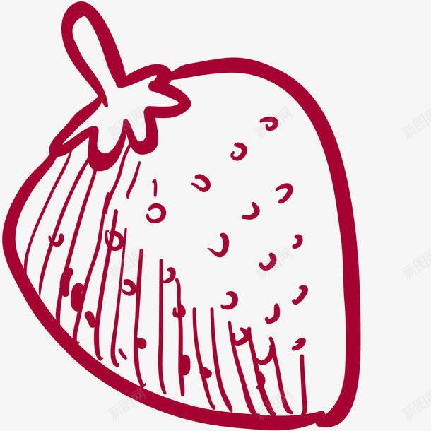手绘装饰草莓线条插画png免抠素材_88icon https://88icon.com 手绘 水果 线条插画 草莓 装饰图案