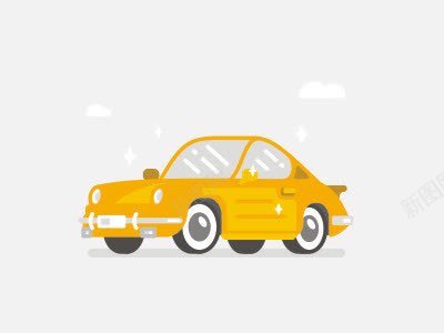小轿车png免抠素材_88icon https://88icon.com 卡通车 小轿车 漫画素材