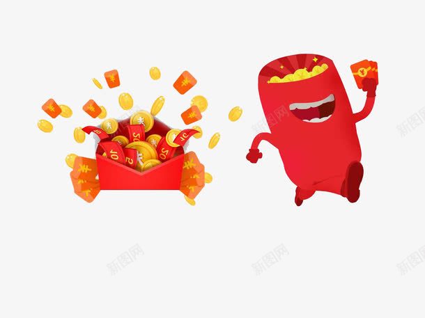 奔跑着的装满金钱的红包小人手绘png免抠素材_88icon https://88icon.com 卡通手绘 喜庆 大红 奔跑着的装满金钱的红包小人手绘PNG免费下载 拿红包的小人 装饰 金钱