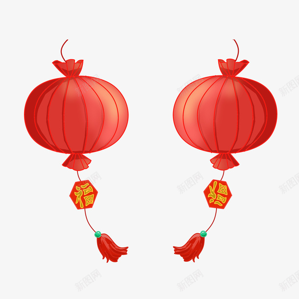 新年红色灯笼元素png免抠素材_88icon https://88icon.com 丝绦 庆国庆灯笼 手绘元素 新年 新年灯笼 新年物料 灯笼 福字