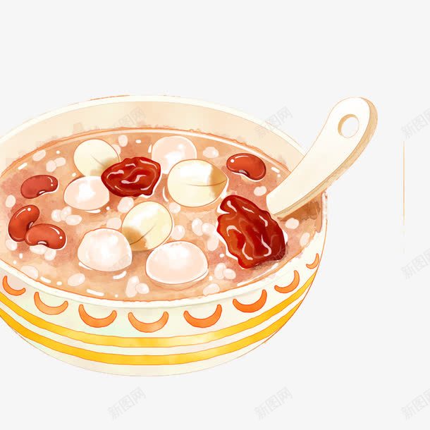 手绘八宝粥png免抠素材_88icon https://88icon.com 八宝粥 手绘 文艺清新 粥 腊八粥