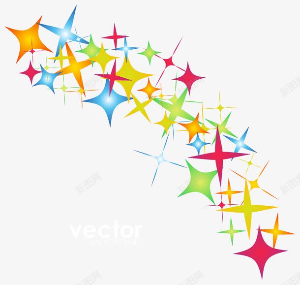 彩色星星png免抠素材_88icon https://88icon.com 光亮 彩色 星星 装饰
