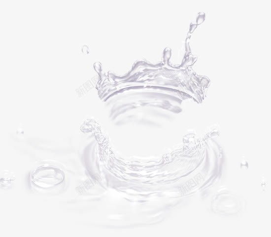 白色水花psd免抠素材_88icon https://88icon.com 包住瓶子的水花 化妆品水花 水花 补水