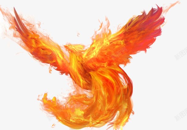 浴火凤凰png免抠素材_88icon https://88icon.com 凤凰 火焰 火焰喷射 神兽 红色