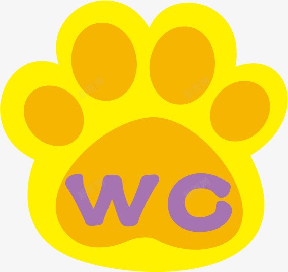 熊掌WCpng免抠素材_88icon https://88icon.com 创意门牌 幼儿园 幼儿园文化装饰 托儿所装饰 文化门牌 熊脚印