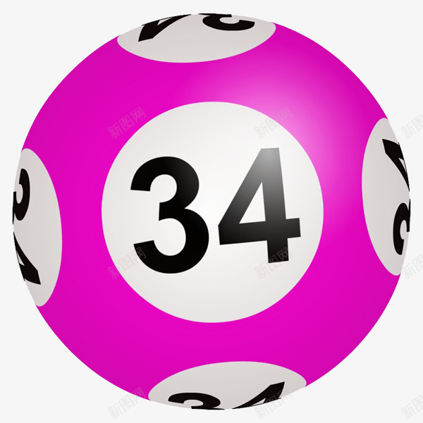 双色球psd免抠素材_88icon https://88icon.com 双色球彩票 多面体 开奖球 数字34 球体 竞彩 紫色底色 紫色皮球 透明背景